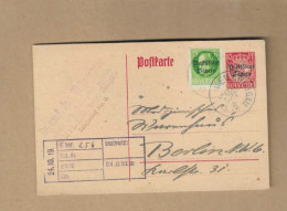 Los Vom 17.05 - Ganzsache-Postkarte Aus Weller 1920 - Covers & Documents
