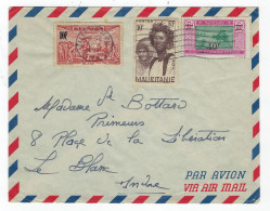 Lettre De Dakar - Sénégal - 4 Timbres Différents D'AOF - Voir Verso - Storia Postale