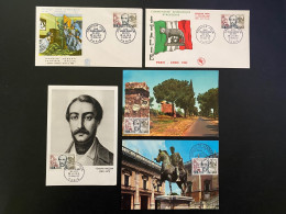 Enveloppes + Cartes 1er Jour "Mazzini - Italie" 27/04/1963 - 1384 - 1960-1969