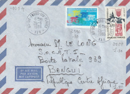 CAD  83  SIX - FOURS - LES - PLAGES  /  N° 2488 + N° 2590     POUR  BANGUI   REPUBLIQUE  CENTRE  AFRIQUE - Bolli Manuali