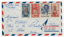 Lettre De Dakar - Sénégal - 4 Timbres Différents D'AOF  1950 - Briefe U. Dokumente