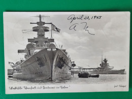 Carte Photo , Bateau De Guerre Allemand , Croix Gammé - Krieg