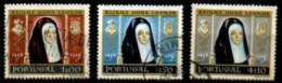 PORTUGAL  -   1958.  Y&T N° 853 - 854 -856 Oblitérés.  Reine Dona Léonor - Gebraucht