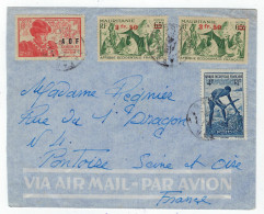 Lettre De Dakar - Sénégal - 4 Timbres Différents D'AOF  1951 - Covers & Documents