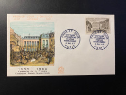 Enveloppe 1er Jour "Centenaire De La 1ère Conférence Postale Internationale" 04/05/1963 - 1387 - 1960-1969