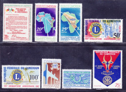 CAMEROUN N°  433, 434 à 440 ** MNH Neufs Sans Charnière, TB (D2330) Sujets Divers - 1967 - Camerún (1960-...)