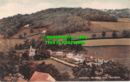 R514760 School And Tanybyn. Church. Postcard - Monde