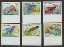 Vietnam Viet Nam MNH Imperf Stamps 1992 : Siamese Fighting Fishes / Fish (Ms652) - Viêt-Nam