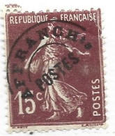 FRANCE PREOB N° 54 20C BRUN 2EME F D'AFFRANCHISSEMENT PARTIELLEMENT EFFACE NEUF SANS GOMME - Used Stamps