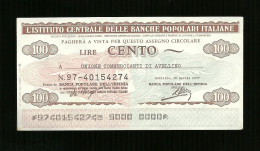 Miniassegni - Unione Commercianti Avellino Da Lire 100 - [10] Cheques En Mini-cheques