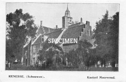 Prent - Kasteel Moerwoud - Renesse Schouwen - 8.5x12.5 Cm - Renesse