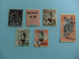 56 HOI HAO 1901 - 1919 / BUREAU INDOCHINOIS / YVERT 5 + 20 + 49 + 61 + 69 + 70 FU /MH - Used Stamps