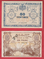 Seine Maritime - Chambre De Commerce De Rouen 1920 - 50 Centimes Et 1 Franc - Cámara De Comercio