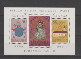 Liechtenstein 1985 S/S Visit Pope John-Paul II ** MNH - Blocs & Feuillets