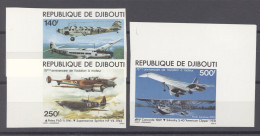 Djibouti  -  Non Dentelés  -  Avion  :  Yv 130-32  **  Avions ,  Concorde - Gibuti (1977-...)