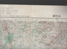 Beyla ( Guinée - Côte D'Ivoire) Grande Carte 1/200000  (CAT7189) - Carte Topografiche
