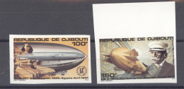 Djibouti  -  Non Dentelés  -  Avion  :  Yv 144-45  **  Zeppelin - Gibuti (1977-...)