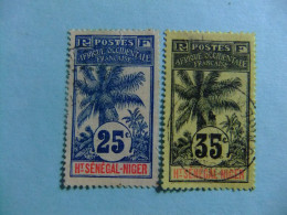 56 HAUT SENEGAL ET NIGER 1906 / PALMERAS / YVERT 8 - 10 FU - Oblitérés