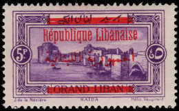 Lebanon 1928 5p Red Overprint French At Top Lightly Mounted Mint. - Ungebraucht