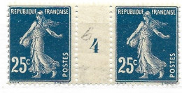 FRANCE N° 140 25C BLEU TYPE SEMEUSE CAMEE MILLESIME 1914 NEUF AVEC CHARNIERE LEGERE - Millesimi