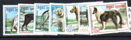 CAMBODIA -  1987 - PEDIGREE DOGS SET OF 7  MINT NEVER HINGED - Cambogia