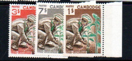 CAMBODIA -  1966  - TREE DAY SET OF 3 MINT NEVER HINGED - Cambodja