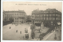 Square De La Préfecture Rue Nationnale    1914    N° 418 - Montpellier