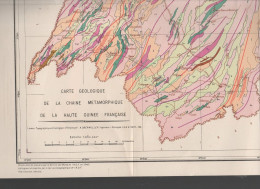 Carte Géologique  Dela Chaine Métamorphique  1/250000e De La Haute Guinée Française  (CAT7192) - Andere & Zonder Classificatie