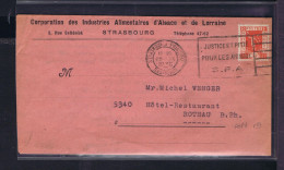 Gc8609 FRANCE "Justice Et Pitié Pour Les Animaux" (S.P.A.) Slogan Pmk Strasbourg Principal 1938 Faune Protection Rothau - Altri & Non Classificati
