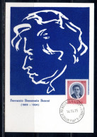 ITALIA REPUBBLICA ITALY REPUBLIC 1975 ARTISTI ITALIANI FERRUCCIO BENVENUTO BUSONI LIRE 100 CARTOLINA MAXI MAXIMUM CARD - Maximum Cards