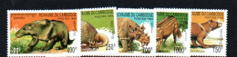 CAMBODIA -  1994-  PREHISTORIC ANIMALS SET OF 5 MINT NEVER HINGED SG CAT £12 - Cambodge