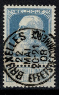 Belgique 1905 COB 76 Belle Oblitération BRUXELLES EFFETS DE COMMERCE (centrale - Concours) - 1905 Grosse Barbe
