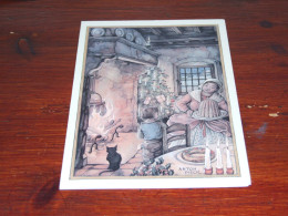 75971-            ILLUSTRATOR ANTON PIECK - "WINTERAVOND" - CA. 11,5 X 16,5 CM. DOUBLE CARD - Pieck, Anton