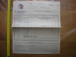 1952 Facture SCHIAFFINO Societe Algerienne De Navigation SARDINES Alger Rouen - Altri & Non Classificati