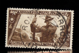 Francobolli Regno - Vittorio Emanuele III - Decennale Marcia Su Roma Da  10 Cent. - Oblitérés