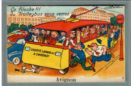 CPA (84) AVIGNON - Carte à Système Avec Fenêtre Et Dépliant Accordéon Complet Des 10 Images De 1950 - Avignon
