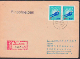 Leipzig 23.1.68 SbPA R-Zettel 1 Cx Nach Dresden Mit Einlieferungsschein - Labels For Registered Mail