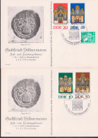 Freiberg SSt. 31.8.83 Gottfried Silbermann Abb. Orgel Auf 2 Schmuckkarten - Maschinenstempel (EMA)