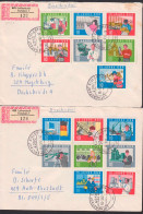 Lutherstadt Eisleben 10.3.82, Zwei R-Bfe Mit Mkn Aus Großblock 15 Jahre DDR - Covers & Documents