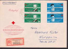 Johann-Georgenstadt R-Bf, 2 Kpl. Sätze Rotes Kreuz, Henri Dunant DDR 572/73(2) - Brieven En Documenten