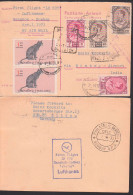Antwort-GA 15 Pfg. W. Ulbricht Mit Thailand-Frankatur Rs. Flugbestätigungsst. Lufthansa   P78A - Postcards - Used