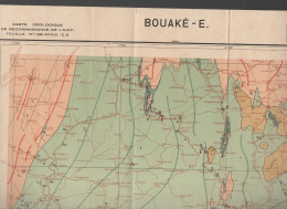 Bouaki  (ou Bouaké) (cote D'ivoire) Carte Géologique 1/500000e  (CAT7194) - Autres & Non Classés