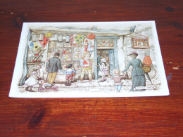 75975-            ILLUSTRATOR ANTON PIECK - "WINTERAVOND" - CA. 11,5 X 16,5 CM. DOUBLE CARD - Pieck, Anton