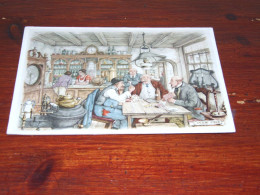 75976-            ILLUSTRATOR ANTON PIECK - "WINTERAVOND" - CA. 11,5 X 16,5 CM. DOUBLE CARD - Pieck, Anton