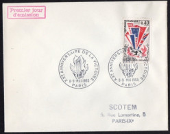 1450 Anniversaire Victoire FDC SCOTEM - 1960-1969