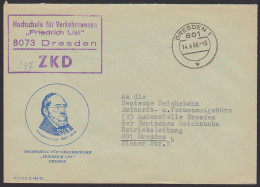 Dresden R4 ZKD-St. Hochschule F. Verkehrswesen Friedrich List 14.4.66 - Servicio Central De Correos