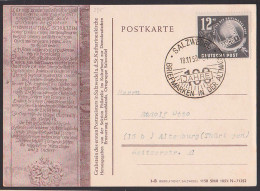 Salzwedel Postkarte Schmuckzudruck Grabstein Des Postmeisters SSt 18.11.50 DDR 235 - Storia Postale