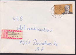 Bad Schandau 2, R-Bf Mit 70 Pfg. Wilhelm Raabe, DDR 2608 - Cartas & Documentos