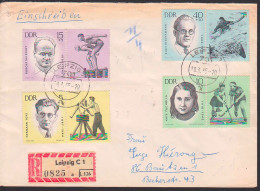 Leipzig R-Bf Mit Zdr. Kurt Biedermann, Portorichtig 30.3.65 - Covers & Documents