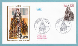 FDC France 1981 - Lyon - Cathédrale Saint Jean - YT 2132 - 69 Lyon - 1980-1989